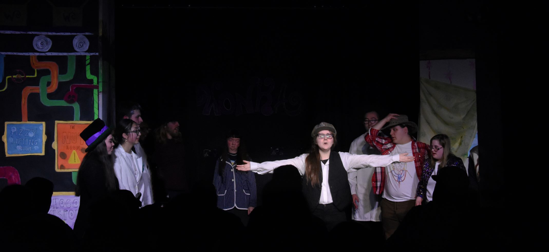 Performing Arts students performing Charlie and the Chocolate Factory