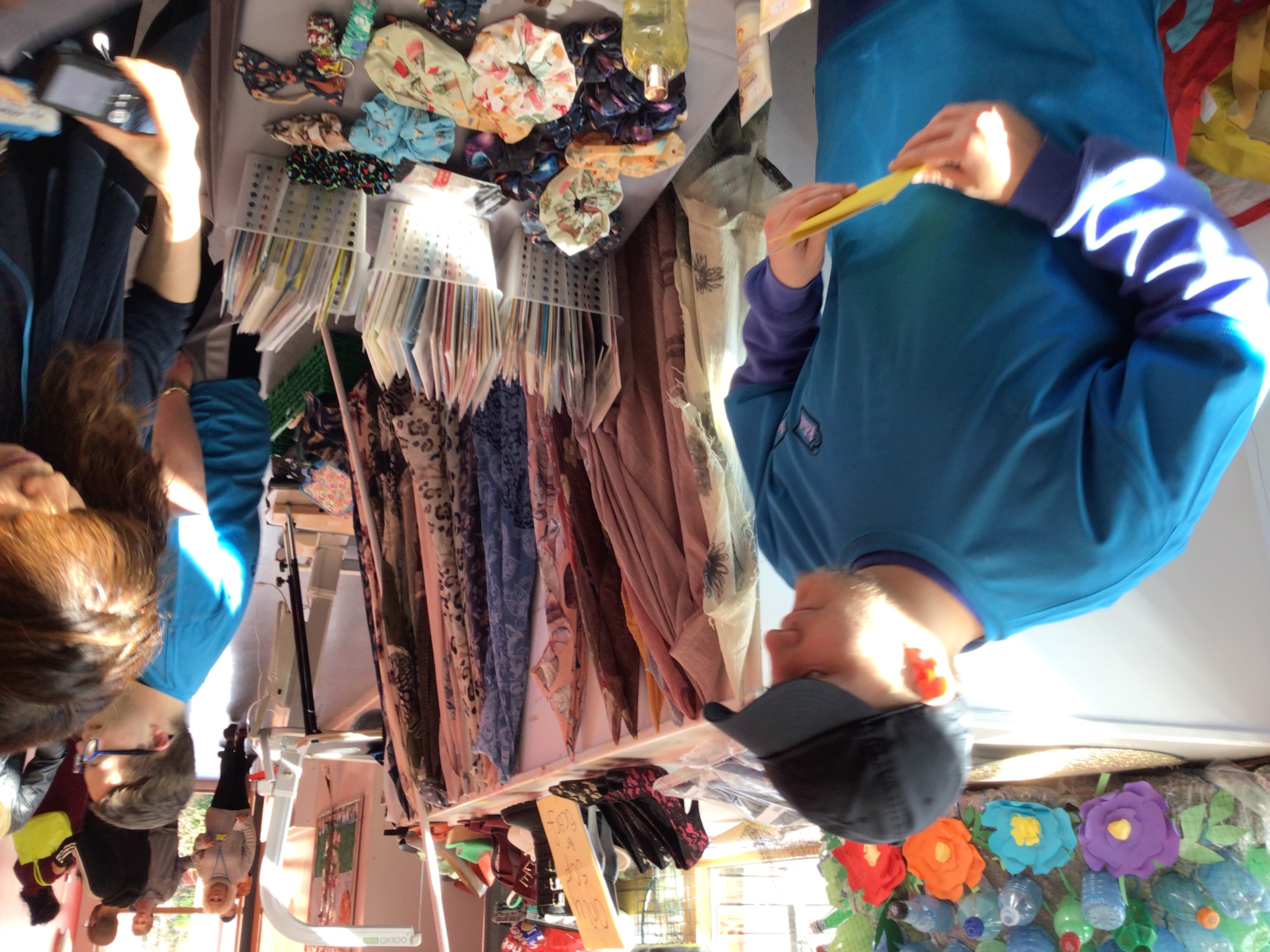 staff and students running a stall to raise money