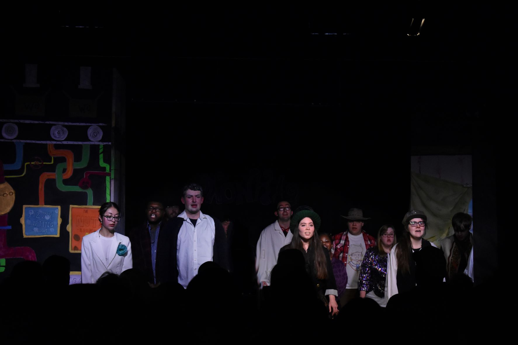 Qac students performing Charlie and the Chocolate Factory