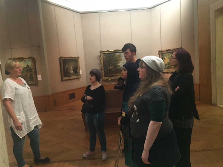 Students on a tour around the Barber Institute