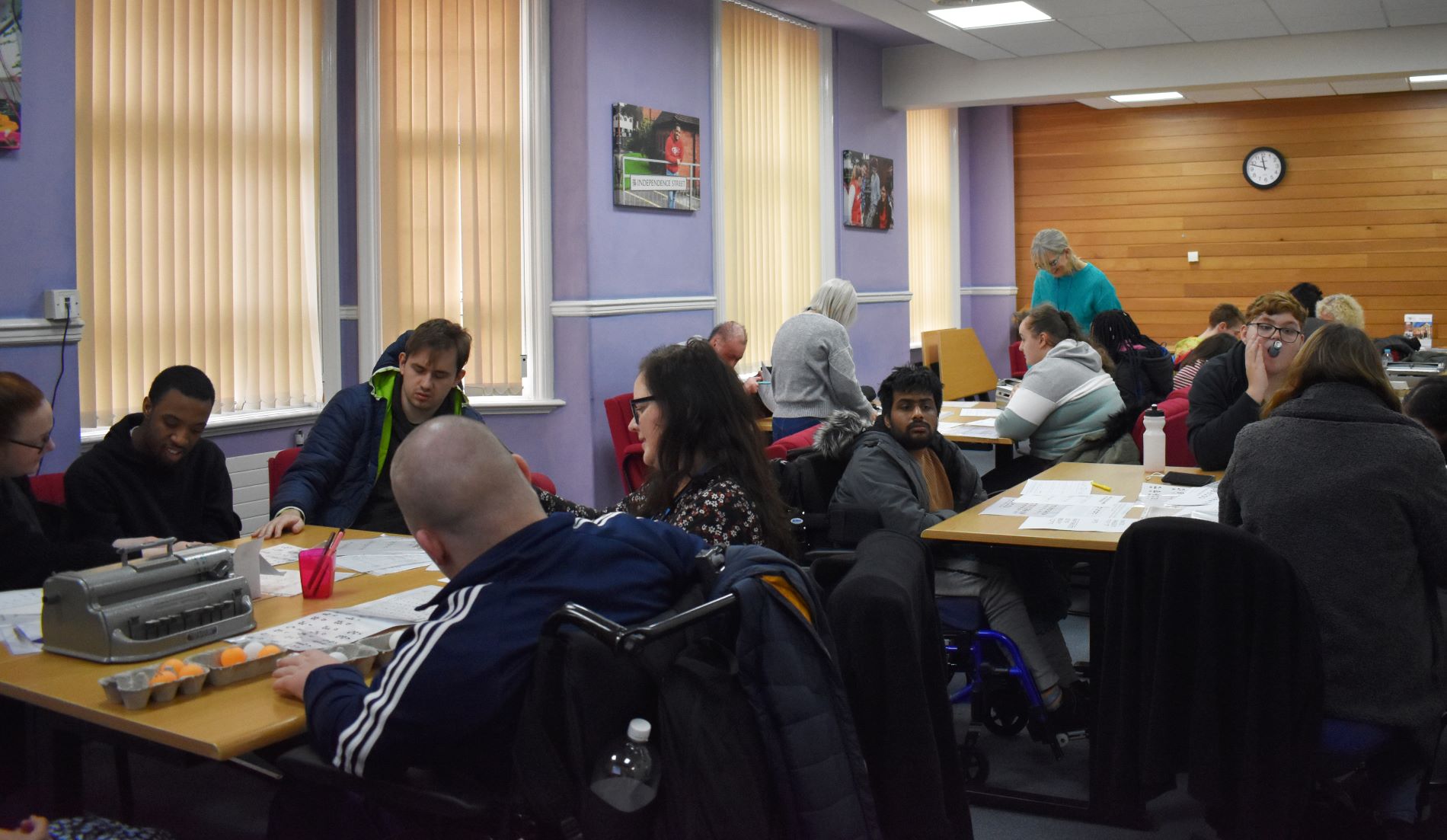 A class learning about Braille A class learning about Braille