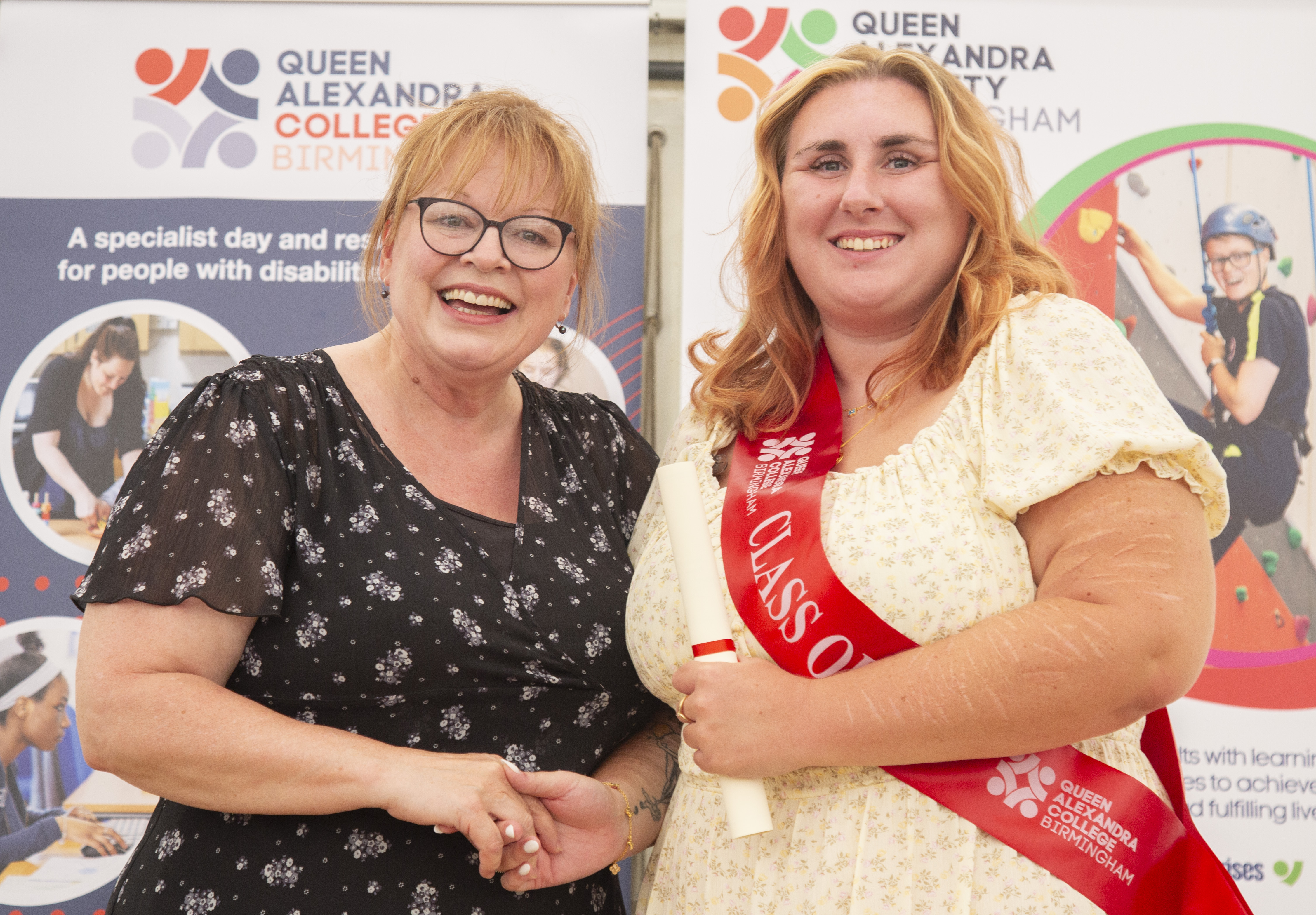 Image of Bev Jessop and Hattie, QAC Student Image of Bev Jessop and Hattie, QAC Student