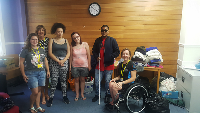 Students pose for a photo with their mentor Anna Turney as well as Lucy and Angela from their chosen charities Students pose for a photo with their mentor Anna Turney as well as Lucy and Angela from their chosen charities