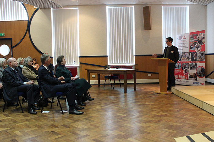 Mr Greg Clark, CEO of Lattitude Global Volunteering, speaking during HRH The Princess Royal's Visit