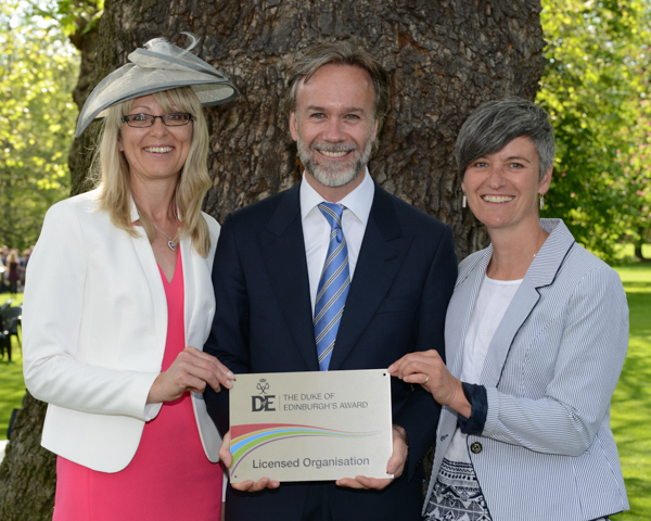 Debbie and Gaynor presented with plaque