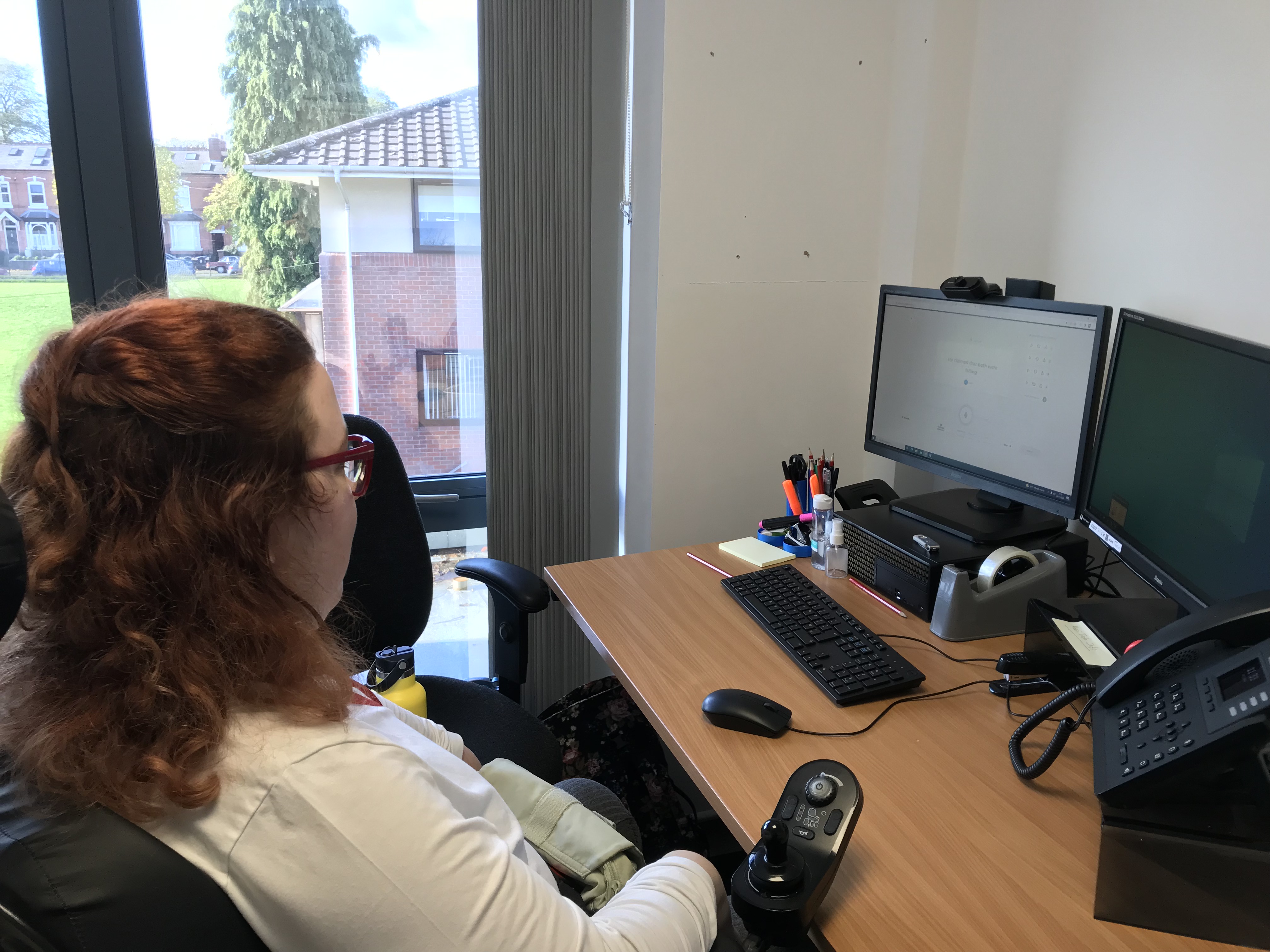 QAC student donating her speech recordings