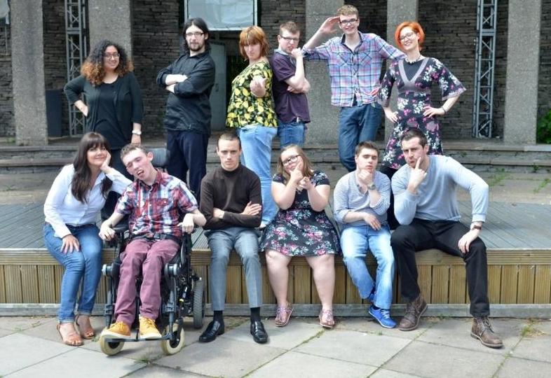 Performing Arts group pose for the camera 