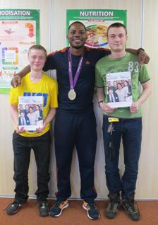 unlocking-potential students with Mikail Huggins