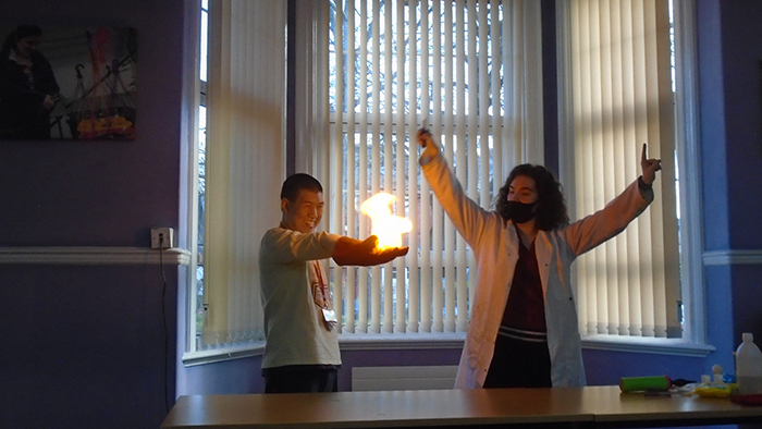 QAC student performs science experiment including fire with the supervision of a qualified individual QAC student performs science experiment including fire with the supervision of a qualified individual