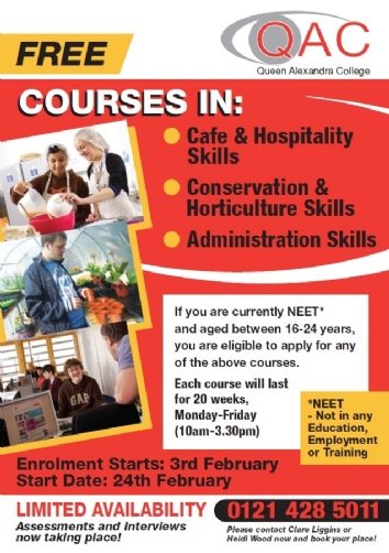 Free NEETS courses flyer