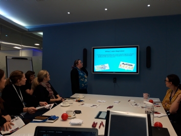 QAC Student Jasmine presents to Barclays staff